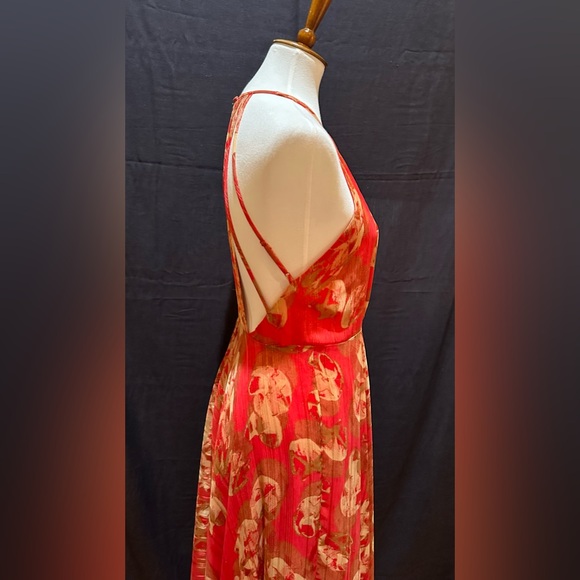 NWT HALSTON HERITAGE
Strappy Handkerchief-Hem Maxi Dress SZ 8 - Picture 7 of 11